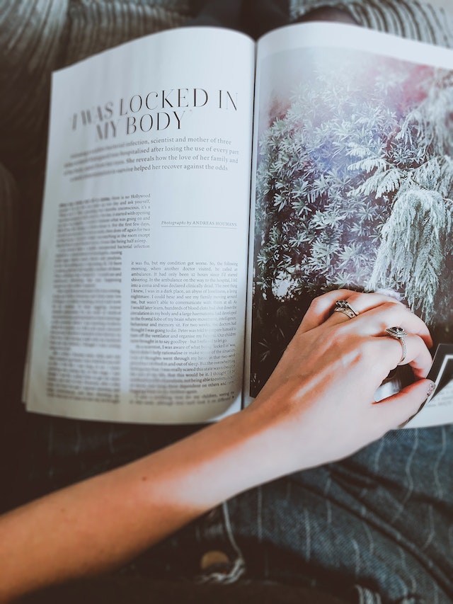 page de magazine